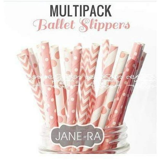 Pack of 10 Decorative Stripe Paper Straw with Satin Bow Choose Straw & Bow Color
